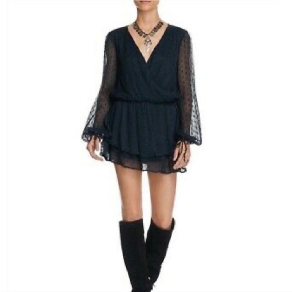 Free People Daliah Drop Waist Dress Deep Jade sz Med